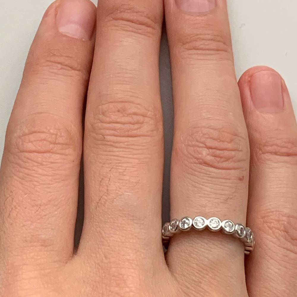 925 Silver Rings Round Cut White sapphire - Picture 4 of 8